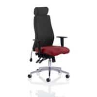 Dynamic Independent Seat & Back Posture Chair Height Adjustable Arms Onyx Black Back, Ginseng Chilli Seat With Adjustable Headrest High Back