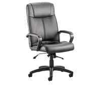 Dynamic Basic Tilt Executive Chair Fixed Arms Plaza Black Seat Without Headrest High Back