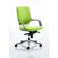 Dynamic Tilt & Lock Visitor Chair Fixed Arms Xenon Myrrh Green Seat, White Shell Without Headrest Medium Back