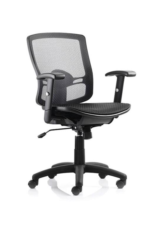 dynamic Palma Operator Chair Basic Tilt Mesh Fabric Height-Adjustable Armrest Black 135 kg Palma 600 x 590 x 910 mm