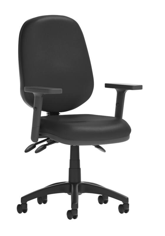 dynamic Eclipse III Operator Chair Permanent Contact Fabric Height-Adjustable Armrest Black 120 kg Eclipse III 600 x 600 x 970 mm
