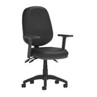 Dynamic Independent Seat & Back Task Operator Chair Height Adjustable Arms Eclipse III Black Seat Without Headrest High Back