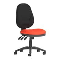 Dynamic Permanent Contact Backrest Task Operator Chair Without Arms Eclipse Plus Black Back, Tabasco Red Seat Without Headrest High Back