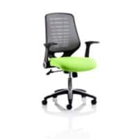 Dynamic Tilt & Lock Task Operator Chair Folding Arms Relay Silver Back, Myrrh Green Seat Without Headrest Medium Back