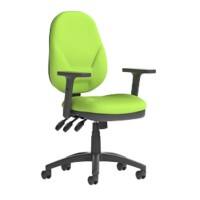 Dynamic Permanent Contact Backrest Task Operator Chair Height Adjustable Arms Eclipse Plus XL Myrrh Green Seat Without Headrest High Back