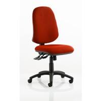 Dynamic Permanent Contact Backrest Task Operator Chair Without Arms Eclipse Plus Tabasco Red Seat Without Headrest High Back
