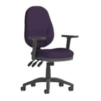 Dynamic Permanent Contact Backrest Task Operator Chair Height Adjustable Arms Eclipse Plus XL Tansy purple Seat Without Headrest High Back