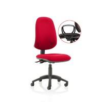 Dynamic Permanent Contact Backrest Task Operator Chair Loop Arms Eclipse Plus XL Bergamot Cherry Seat Without Headrest High Back