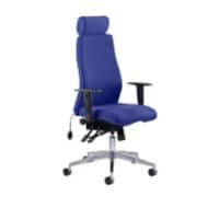 Dynamic Independent Seat & Back Posture Chair Height Adjustable Arms Onyx Stevia Blue Seat With Headrest High Back