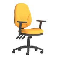 Dynamic Permanent Contact Backrest Task Operator Chair Height Adjustable Arms Eclipse Plus XL Senna Yellow Seat Without Headrest High Back