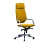 Dynamic Knee Tilt Executive Chair Fixed Arms Xenon Executive Senna Yellow Seat With Headrest High Back