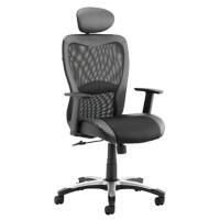 Dynamic Tilt & Lock Executive Chair Height Adjustable Arms Victor II With Headrest Medium Back