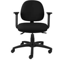 ENERGI-Plus Task Office Chair Adjustable Armrest Fabric Black Medium Back