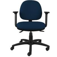 ENERGI-Plus Task Office Chair Adjustable Armrest Fabric Blue Medium Back