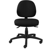 ENERGI-Plus Office Chair Permanent Contact Fabric Without armrest Height-Adjustable Seat Black 150 kg Task Mid Back