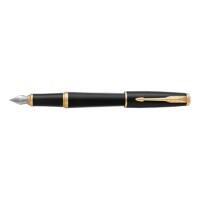Parker Fountain Pen Muted Black Barrel with Gold Trim Urban Blue