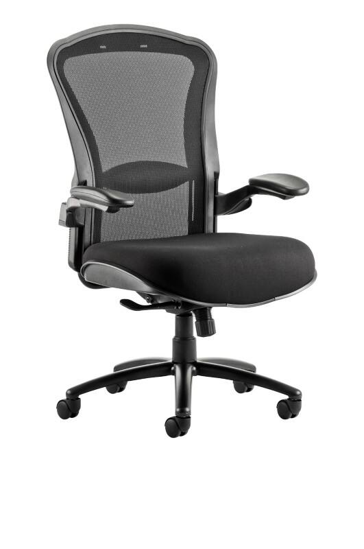 dynamic Houston Heavy Duty Chair Synchro Tilt Mesh Fabric Height-Adjustable Armrest Black 205 kg Houston 750 x 720 x 1,120 mm