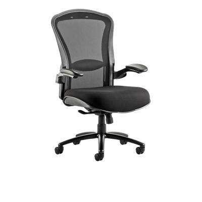 Dynamic Synchro Tilt Heavy Duty Chair Height Adjustable Arms Houston Black Seat Without Headrest High Back