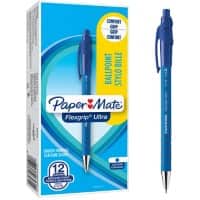 PaperMate FlexGrip Ultra Ballpoint Pen 0.5 mm Blue Non Refillable Pack of 12
