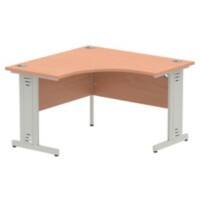 dynamic Impulse Corner Desk Corner Beech Cantilever 1,200 (W) x 1,200 (D) x 730 (H) mm MFC (Melamine Faced Chipboard)