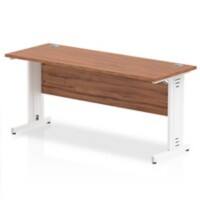 dynamic Impulse Straight Desk Rectangular Walnut Cantilever 1,600 (W) x 600 (D) x 730 (H) mm MFC (Melamine Faced Chipboard)
