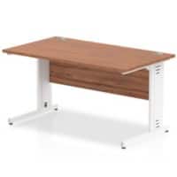 dynamic Impulse Straight Desk Rectangular Walnut Cantilever 1,400 (W) x 800 (D) x 730 (H) mm MFC (Melamine Faced Chipboard)