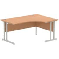 dynamic Impulse Crescent Desk Freeform Oak Cantilever 1,600 (W) x 1,200 (D) x 730 (H) mm MFC (Melamine Faced Chipboard)