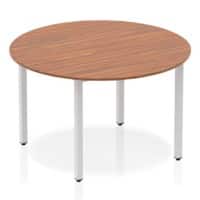 dynamic Impulse Conference Table Circular Walnut 4 Metal legs 1,200 (W) x 1,200 (D) x 740 (H) mm MFC (Melamine Faced Chipboard)