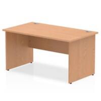 dynamic Impulse Office Desk Rectangular Oak Base panel 1,400 (W) x 800 (D) x 730 (H) mm MFC (Melamine Faced Chipboard)