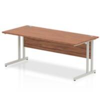 dynamic Impulse Straight Desk Rectangular Walnut Cantilever 1,800 (W) x 800 (D) x 730 (H) mm MFC (Melamine Faced Chipboard)