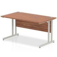 dynamic Impulse Straight Desk Rectangular Walnut Cantilever 1,400 (W) x 800 (D) x 730 (H) mm MFC (Melamine Faced Chipboard)