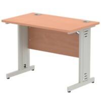 dynamic Impulse Office Desk Rectangular Beech Cantilever 1,000 (W) x 800 (D) x 730 (H) mm MFC (Melamine Faced Chipboard)