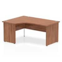 Corner Desks Left Hand Crescent Desk Walnut MFC Panel End Legs Walnut Impulse 1600/1200 x 600/800 x 730mm