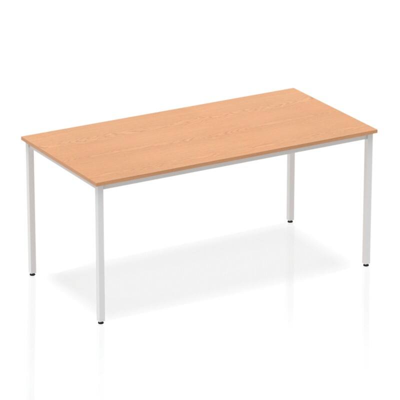 dynamic Impulse Conference Table Rectangular Oak 4 Metal legs 1,600 (W) x 800 (D) x 740 (H) mm MFC (Melamine Faced Chipboard)