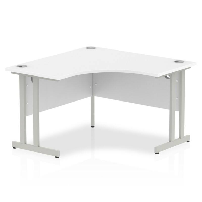 dynamic Impulse Corner Desk Corner White Cantilever 1,200 (W) x 1,200 (D) x 730 (H) mm MFC (Melamine Faced Chipboard)