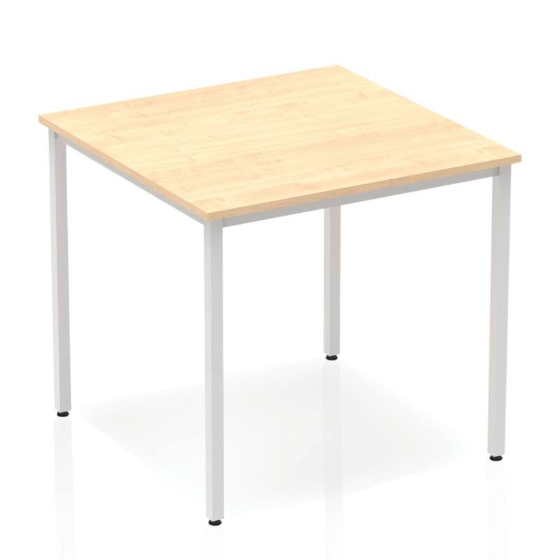 dynamic Impulse Conference Table Square Maple 4 Metal legs 800 (W) x 800 (D) x 740 (H) mm MFC (Melamine Faced Chipboard)