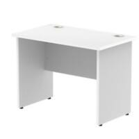 dynamic Impulse Straight Desk Rectangular White Base panel 1,000 (W) x 800 (D) x 730 (H) mm MFC (Melamine Faced Chipboard)