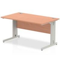 dynamic Impulse Office Desk Rectangular Beech Cantilever 1,400 (W) x 800 (D) x 730 (H) mm MFC (Melamine Faced Chipboard)