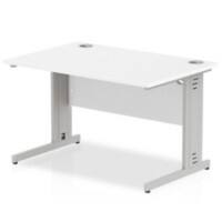 dynamic Impulse Office Desk Rectangular White Cantilever 1,200 (W) x 800 (D) x 730 (H) mm MFC (Melamine Faced Chipboard)