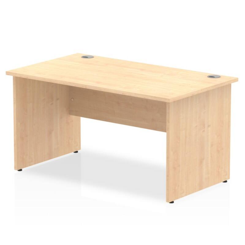 dynamic Impulse Office Desk Rectangular Maple Base panel 1,400 (W) x 800 (D) x 730 (H) mm MFC (Melamine Faced Chipboard)