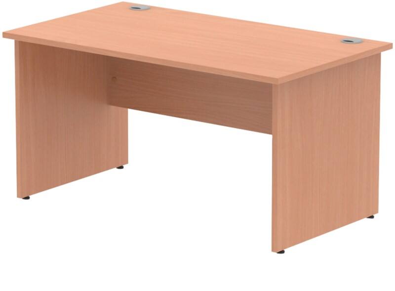 dynamic Impulse Office Desk Rectangular Beech Base panel 1,400 (W) x 800 (D) x 730 (H) mm MFC (Melamine Faced Chipboard)
