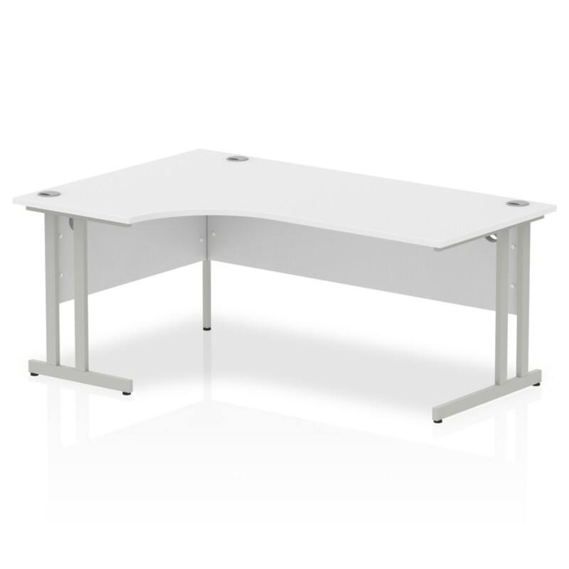 dynamic Impulse Left Hand Desk Corner White Cantilever 1,800 (W) x 1,200 (D) x 730 (H) mm MFC (Melamine Faced Chipboard)