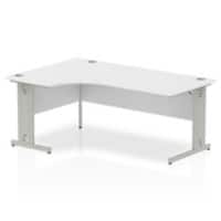 dynamic Impulse Left Hand Desk Corner White Cantilever 1,800 (W) x 1,200 (D) x 730 (H) mm MFC (Melamine Faced Chipboard)