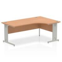 dynamic Impulse Right Hand Desk Freeform Oak Cantilever 1,800 (W) x 1,200 (D) x 730 (H) mm MFC (Melamine Faced Chipboard)
