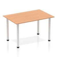 dynamic Impulse Conference Table Rectangular Oak 4 Metal legs 1,200 (W) x 800 (D) x 740 (H) mm MFC (Melamine Faced Chipboard)