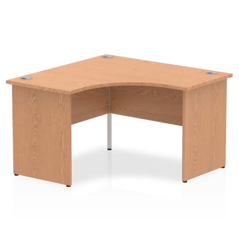 dynamic Impulse Corner Desk Freeform Oak Base panel 1,200 (W) x 1,200 (D) x 730 (H) mm MFC (Melamine Faced Chipboard)