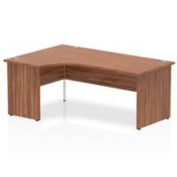 Dynamic Corner Left Hand Crescent Desk Walnut MFC Panel End Leg Walnut Frame Impulse 1800/1200 x 600/800 x 730mm