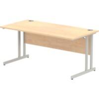 Dynamic Rectangular Straight Desk Maple MFC Cantilever Leg Grey Frame Impulse 1600 x 800 x 730mm