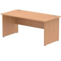 Dynamic Rectangular Office Desk Oak MFC Panel End Leg Oak Colour Frame Impulse 1600 x 800 x 730mm