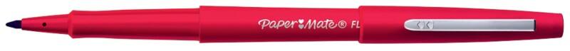 Papermate Fineliner Pen 0.8 mm Needlepoint Red Flair Pack of 12